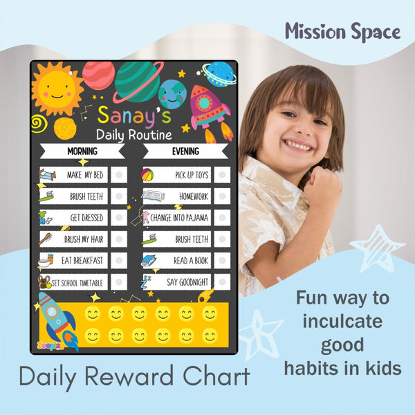 Daily Reward Chart Personalised  –  Mission Space