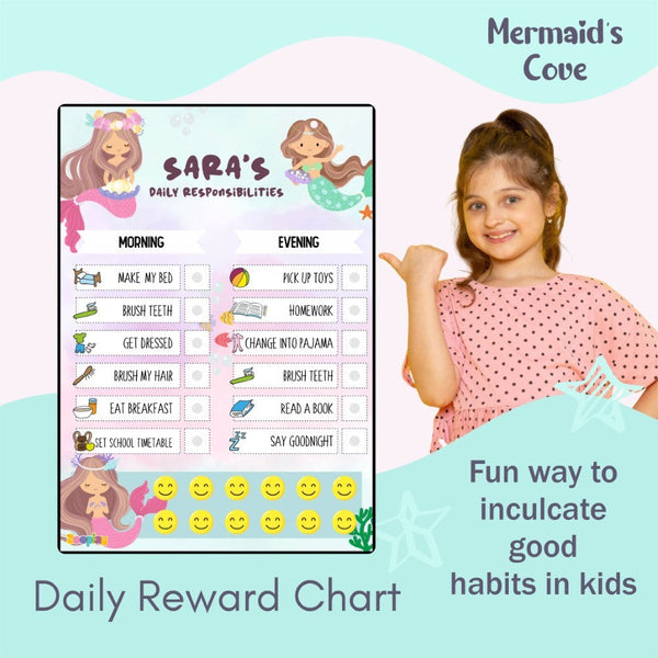 Daily Reward Chart Personalised  –  Mermaid Cove