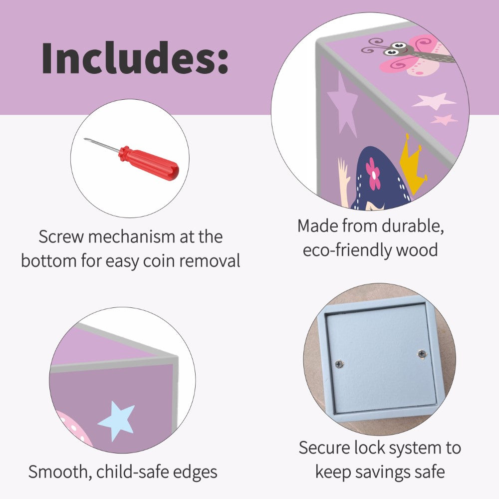 My Money Box personalised -  Princess Treasure Chest