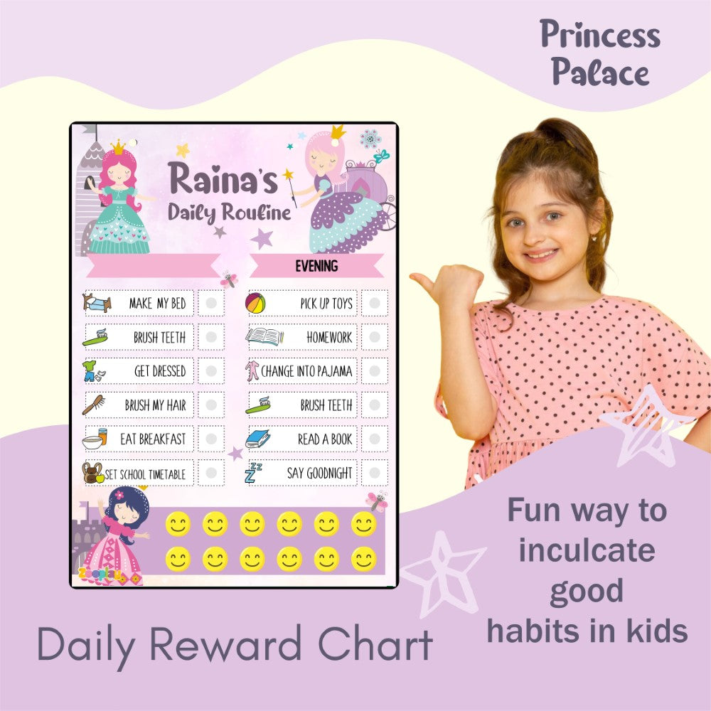 Daily Reward Chart Personalised  – Princess Palace