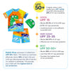 2pcs Space Dino Splash Swim Set with Cap