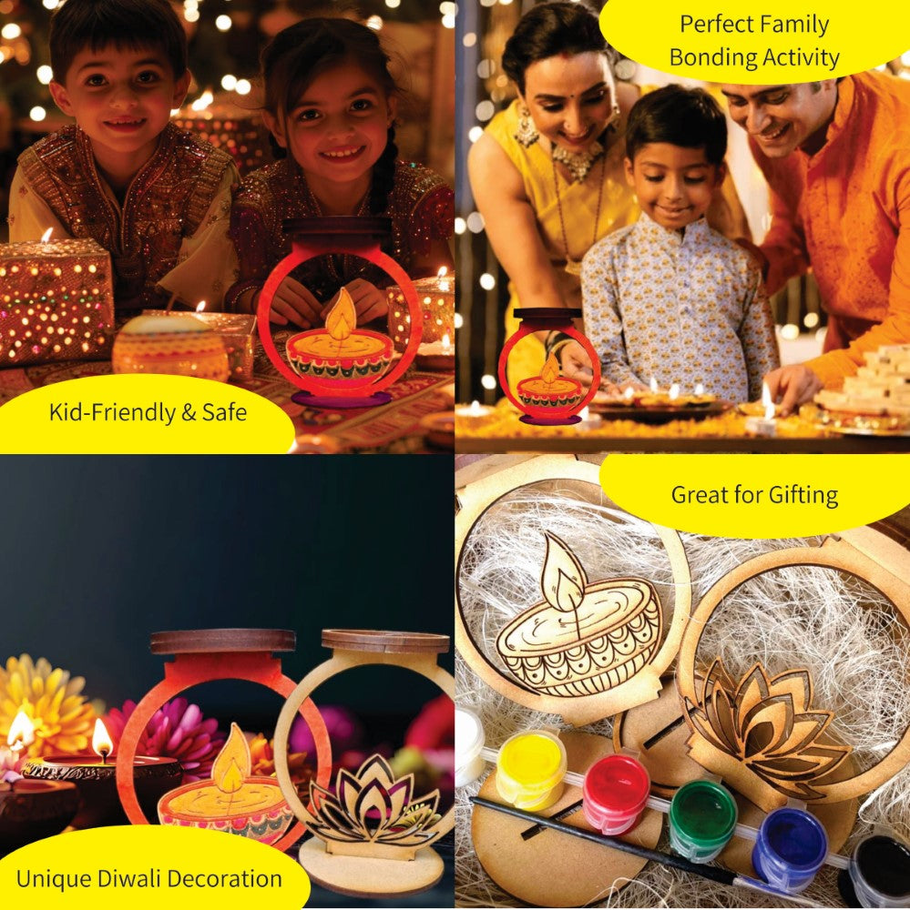 Festive Glow DIY diya stand painting kit-  – Craft Your Own Festival Magic!