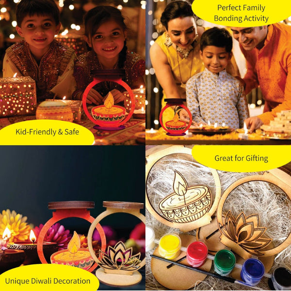 Festive Glow DIY diya stand painting kit-  – Craft Your Own Festival Magic!