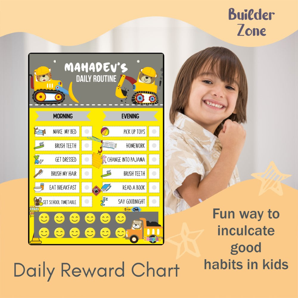 Daily Reward Chart Personalised  –  Builder Zone