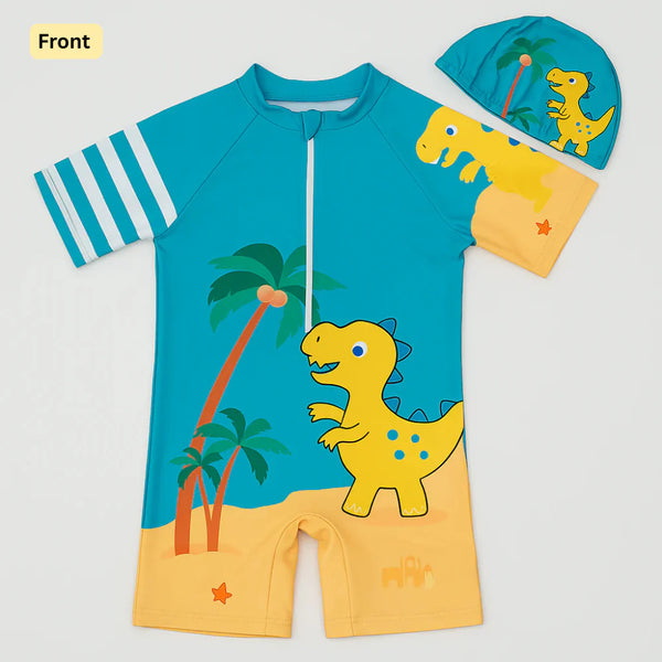 Dino Island Adventure Swim Set with Cap