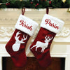 Reindeer Furry Band Stocking- Set of 2