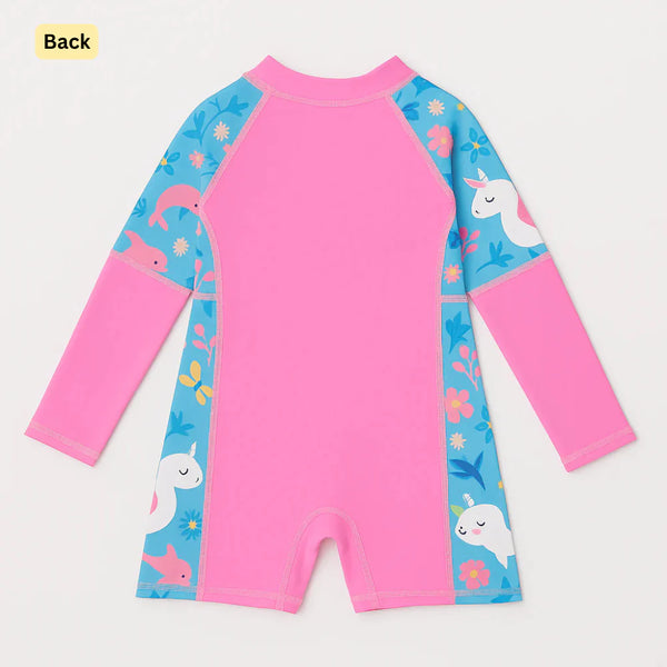 Coral Friends Long Sleeve Swimsuit