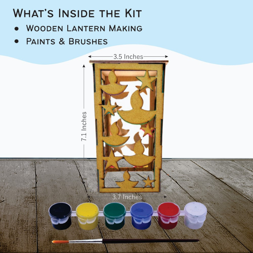 Kids' DIY DIwali Wooden Lantern Making Kit