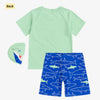 2pcs Shark Splash Adventure Swim Set with Cap