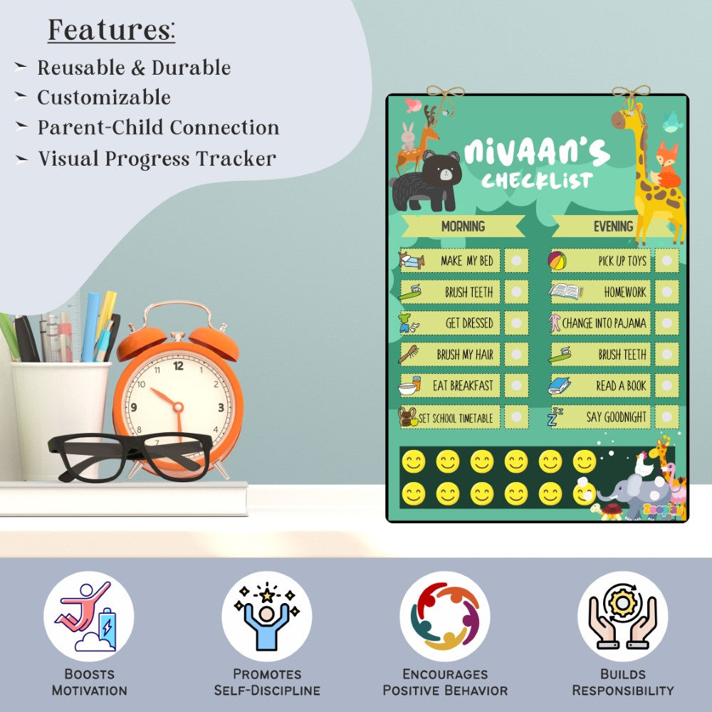 Daily Reward Chart Personalised  – Wild adventures