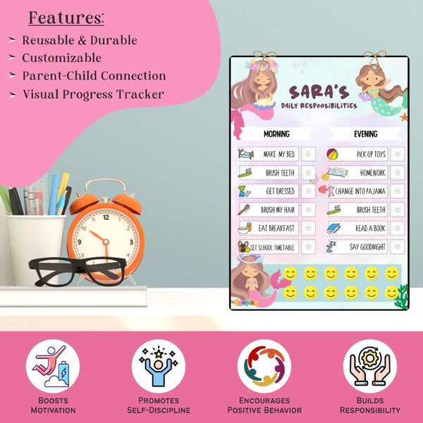 Daily Reward Chart Personalised  –  Mermaid Cove