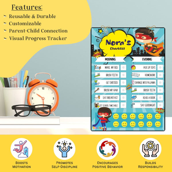 Daily Reward Chart Personalised  –  Superkid edition