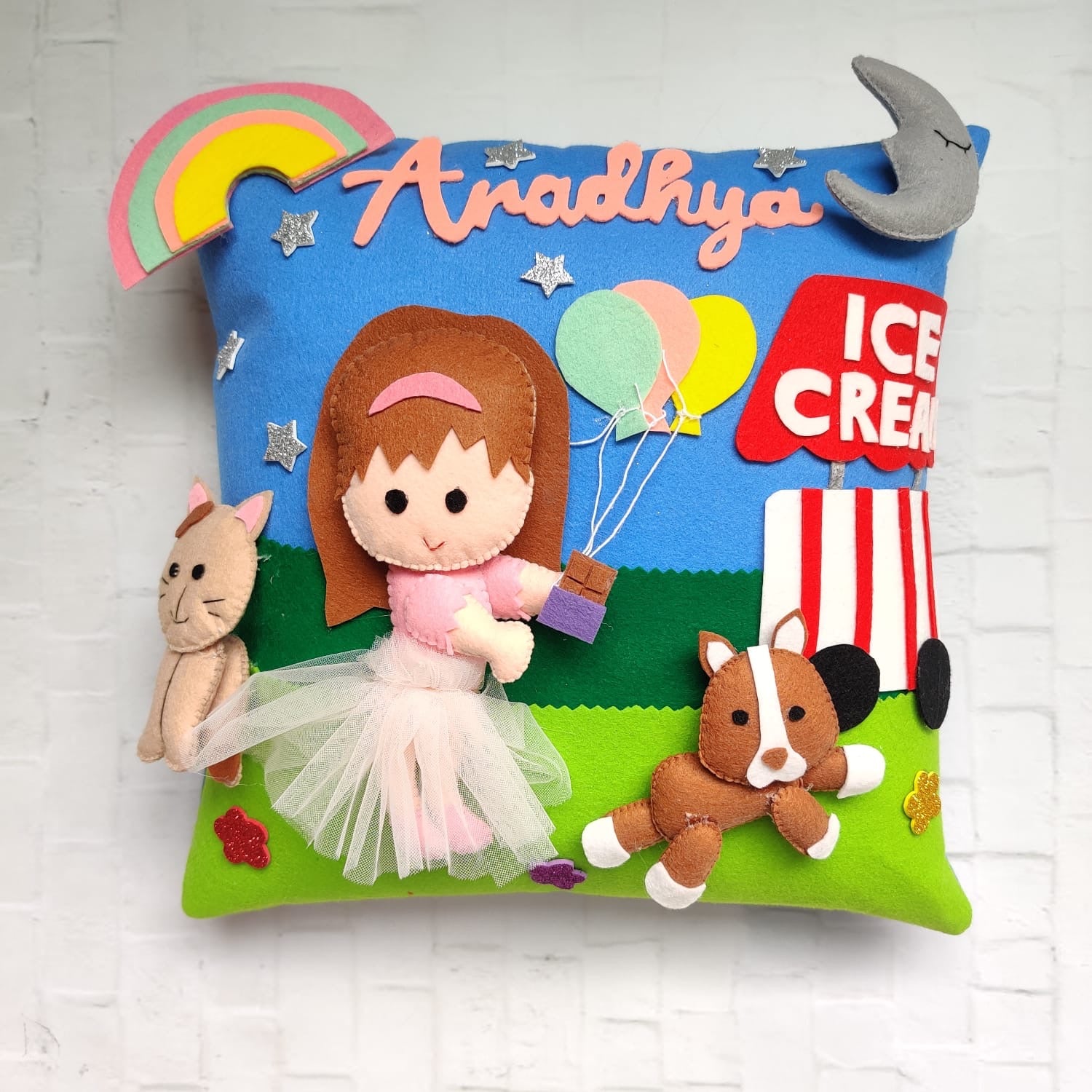 Customized 3D Felt Pillow For Kids-Hot Balloon