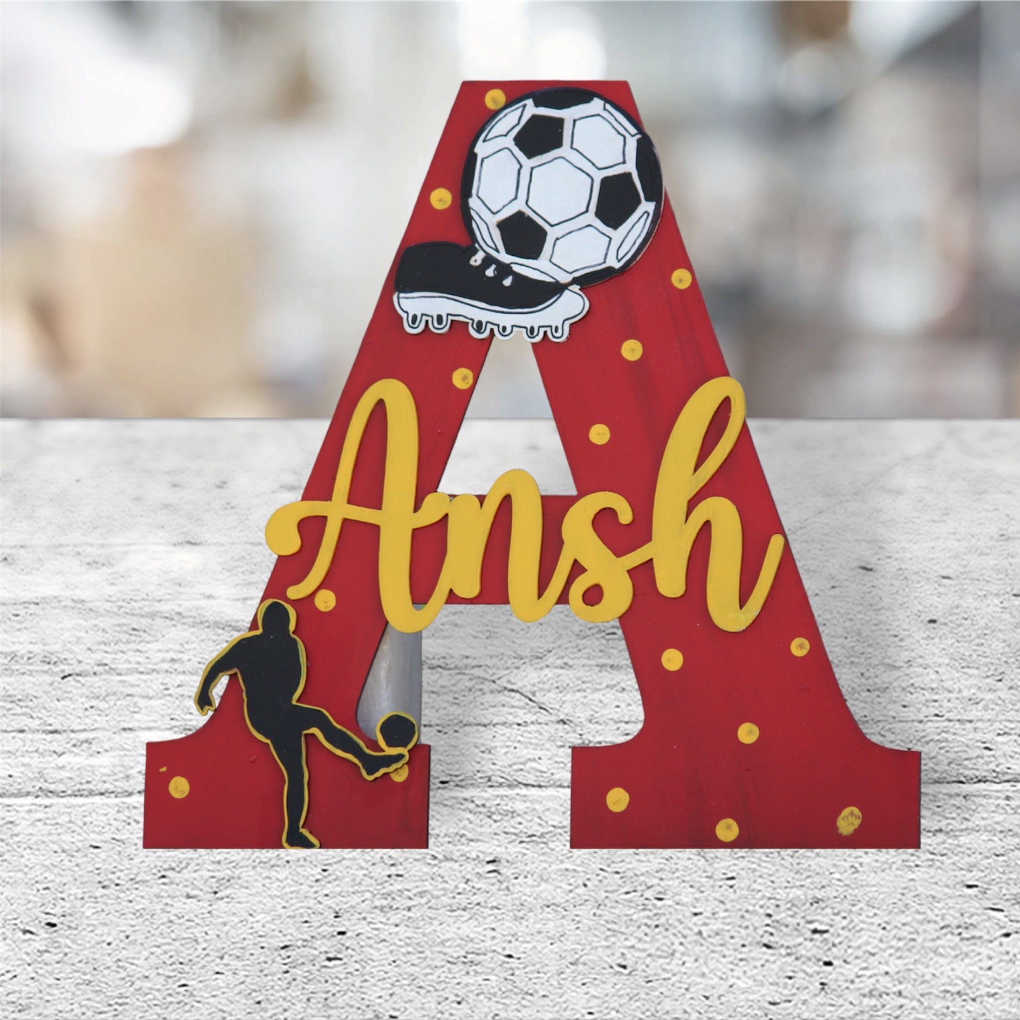 Sporty Customized Home Decor Name Plate