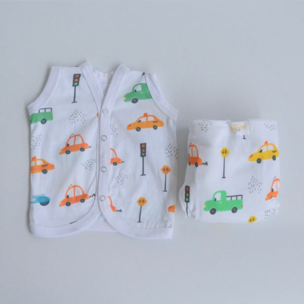 Beep Beep Jhabla & Nappy Summer Set-2 Pcs