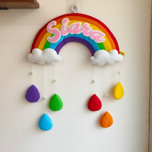 Rainbow Name  Customized Name Plate Wall Hanging