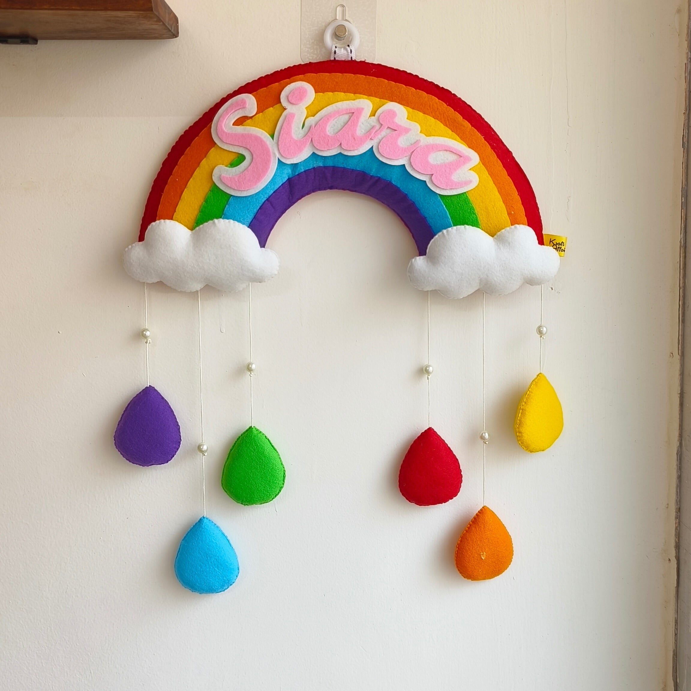 Rainbow Name  Customized Name Plate Wall Hanging