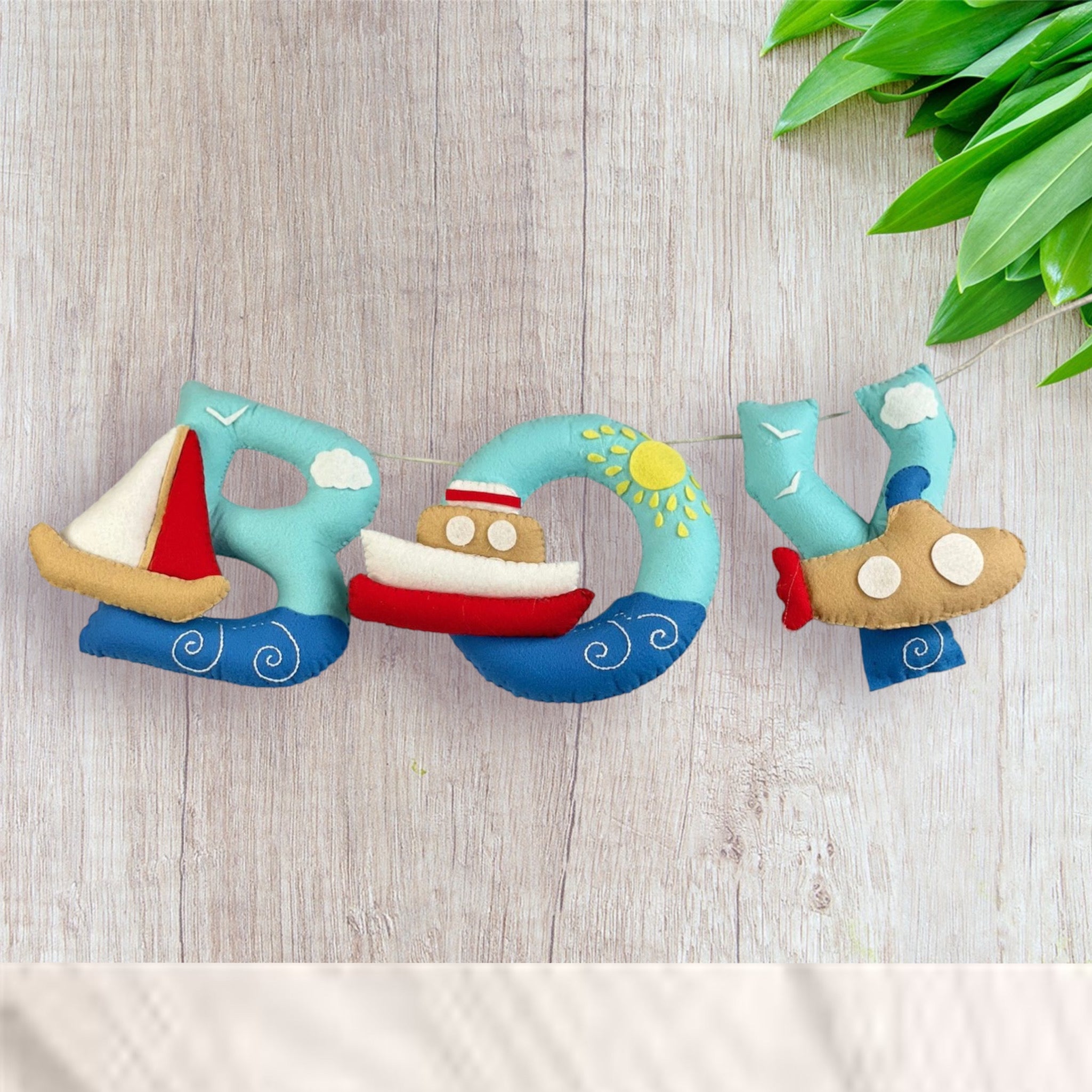 Sail Away Customized Name Plate Wall Hanging