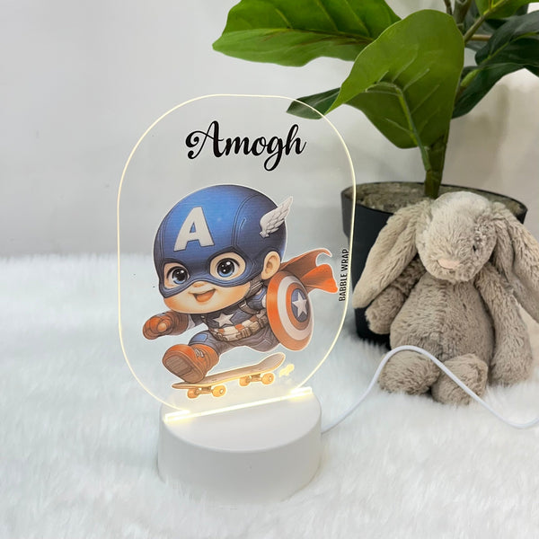 Acrylic LED Night Lamp - Captain America's Legacy