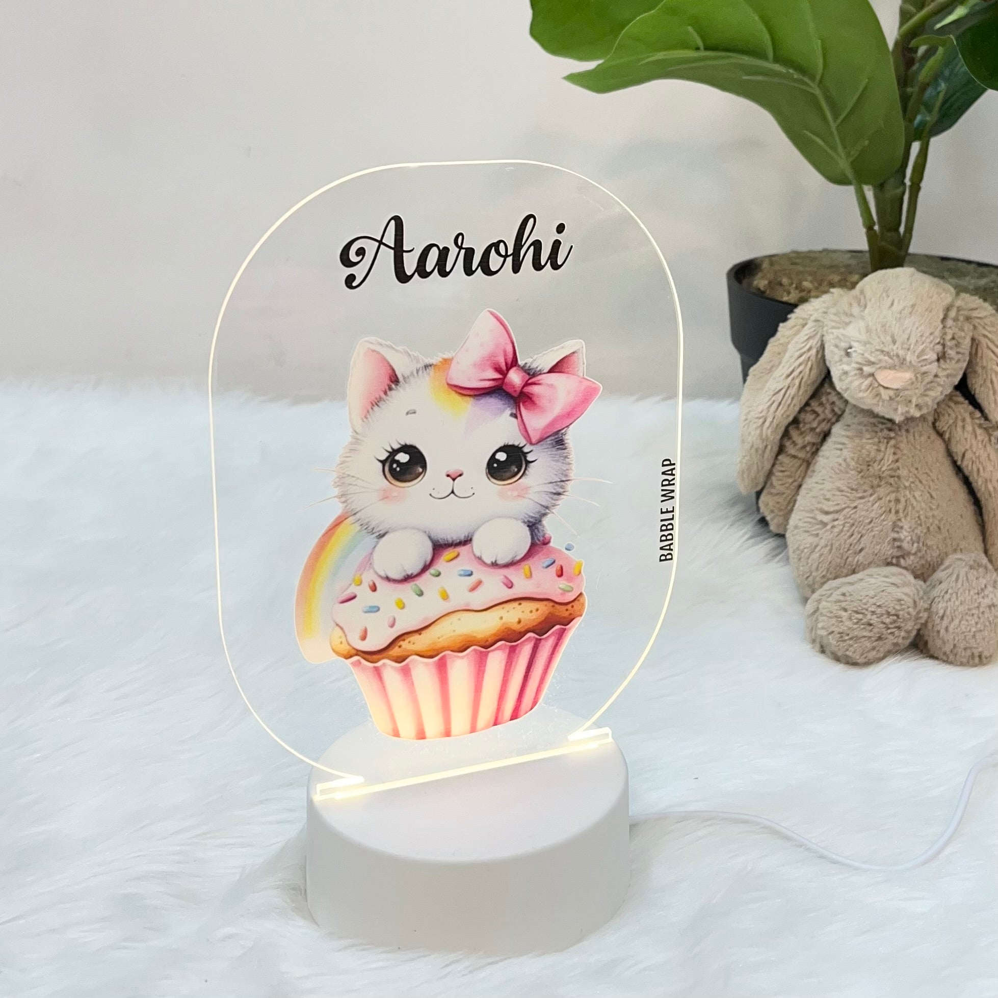 Acrylic LED Night Lamp - Cupcake Glow