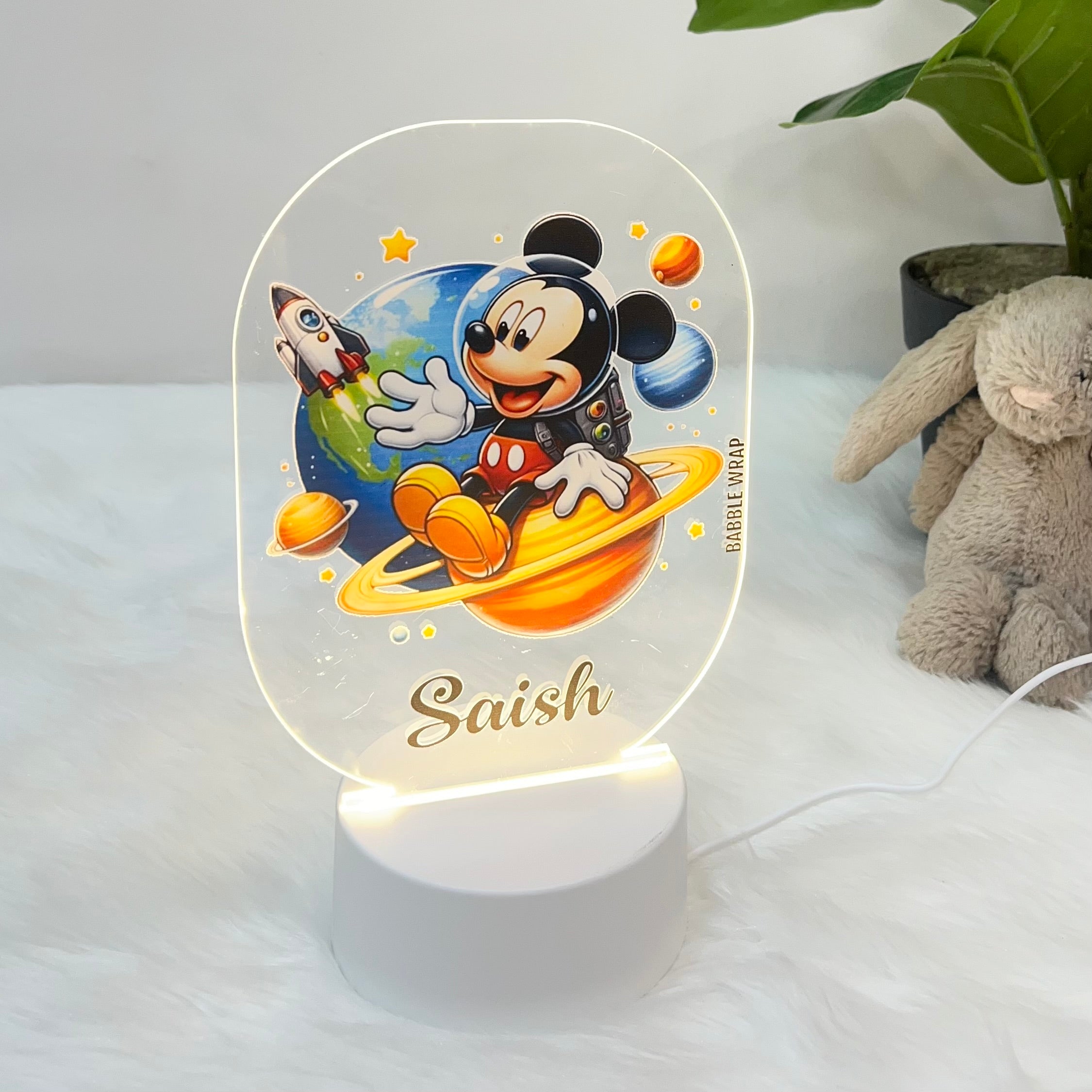 Acrylic LED Night Lamp - Mickey’s Space Safari