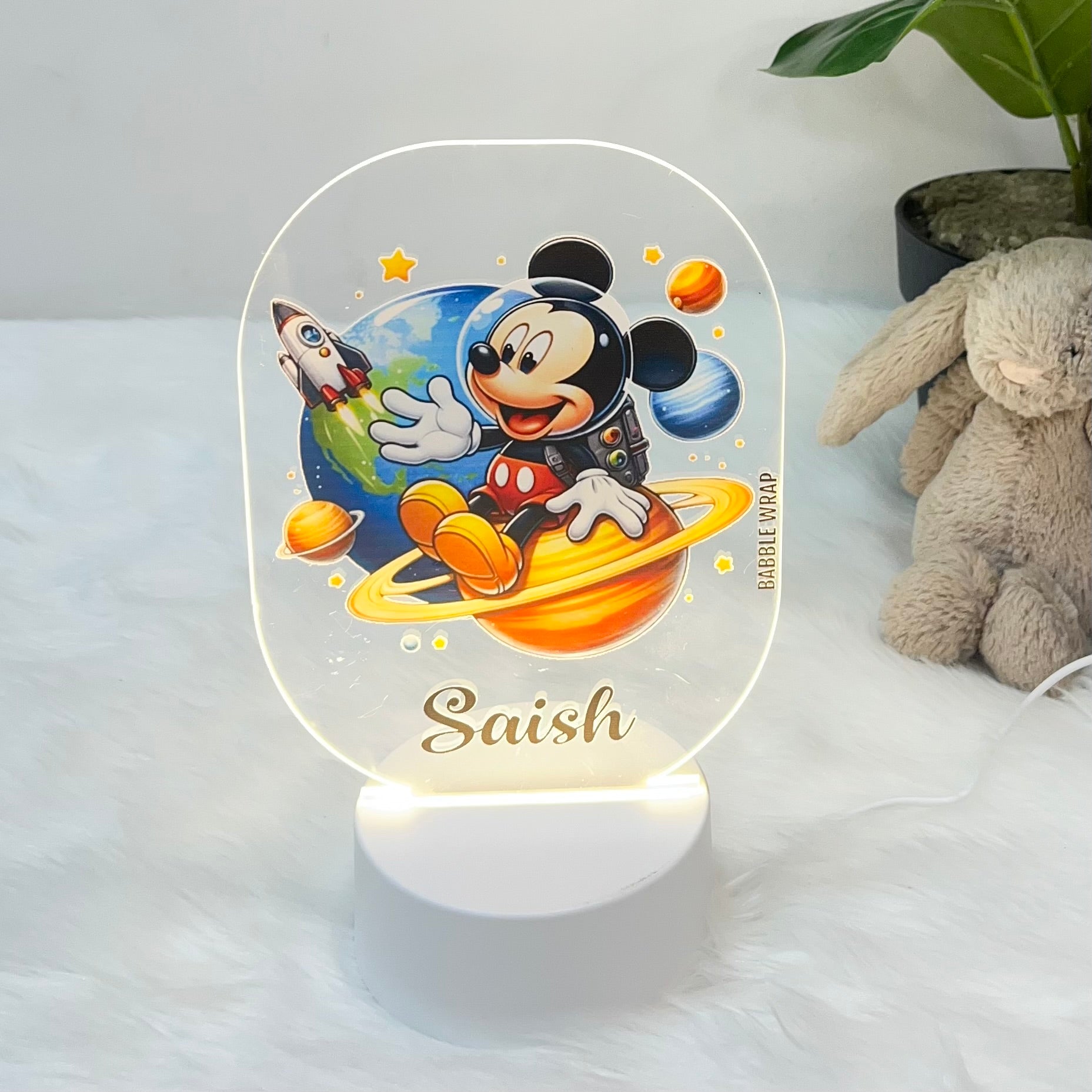 Acrylic LED Night Lamp - Mickey’s Space Safari