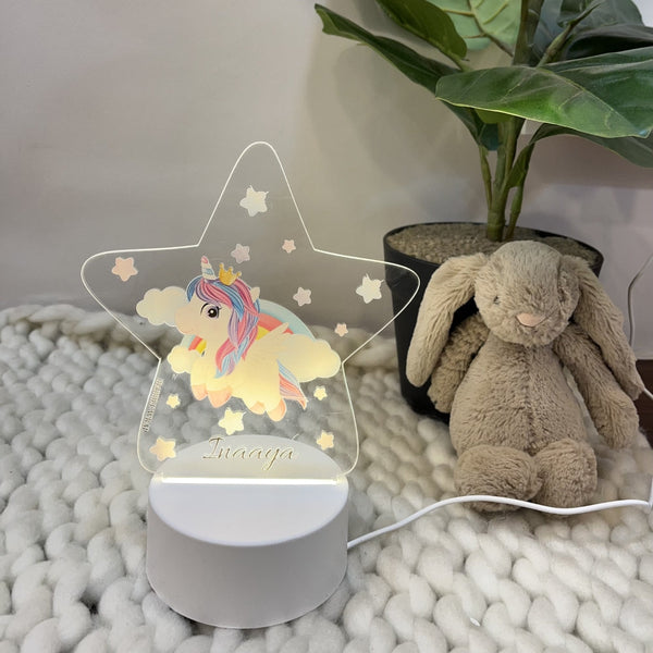 Acrylic LED Night Lamp - Unicorn Radiance