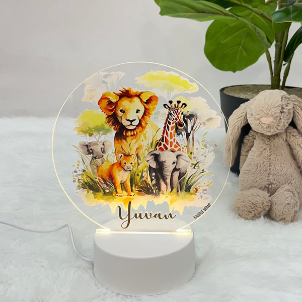 Acrylic LED Night Lamp- Safari Night