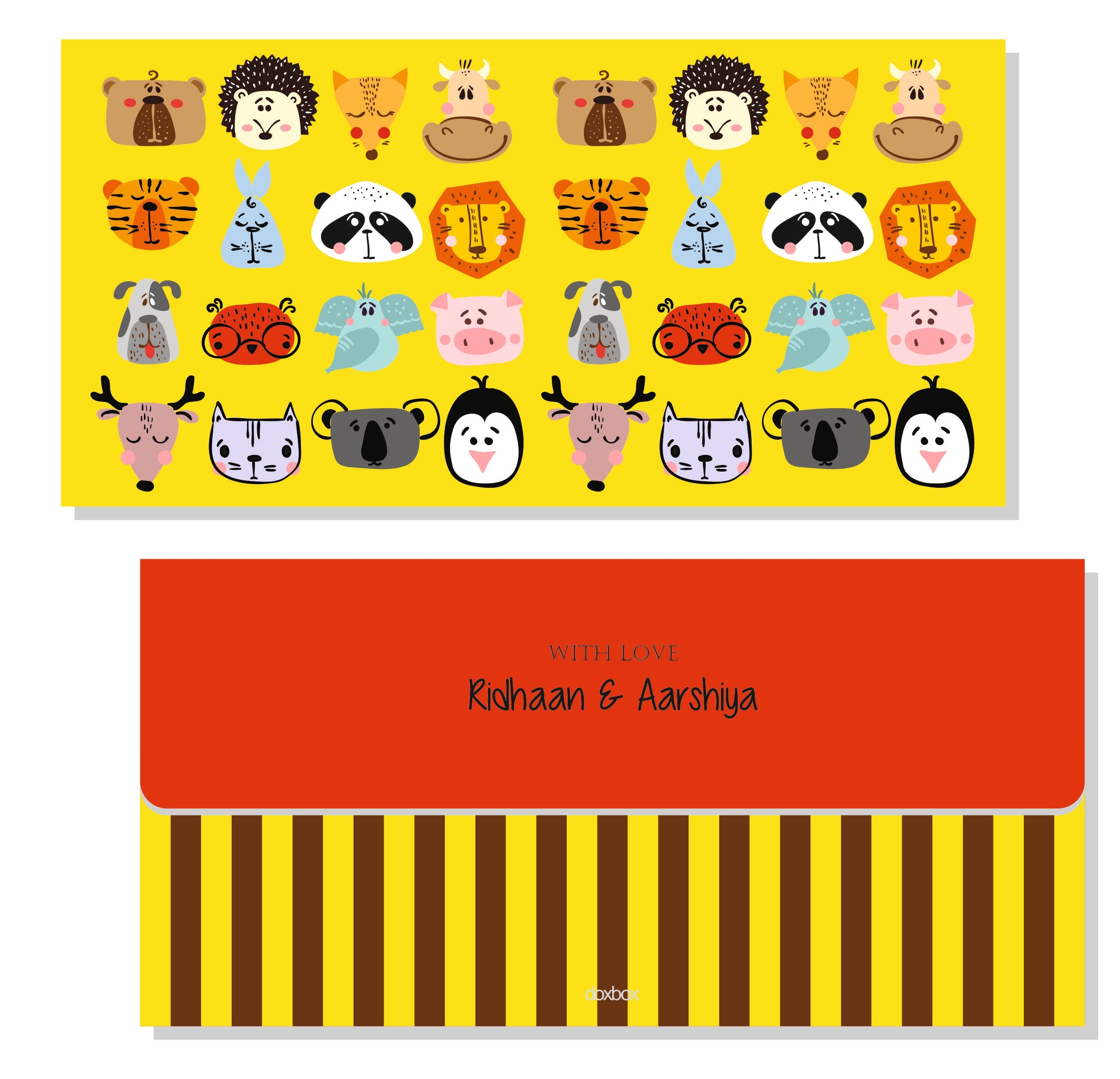 Customized Jungle Safari Envelopes For Kids