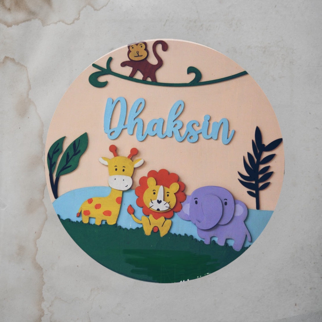 Jungle Customized Home Decor Name Plate