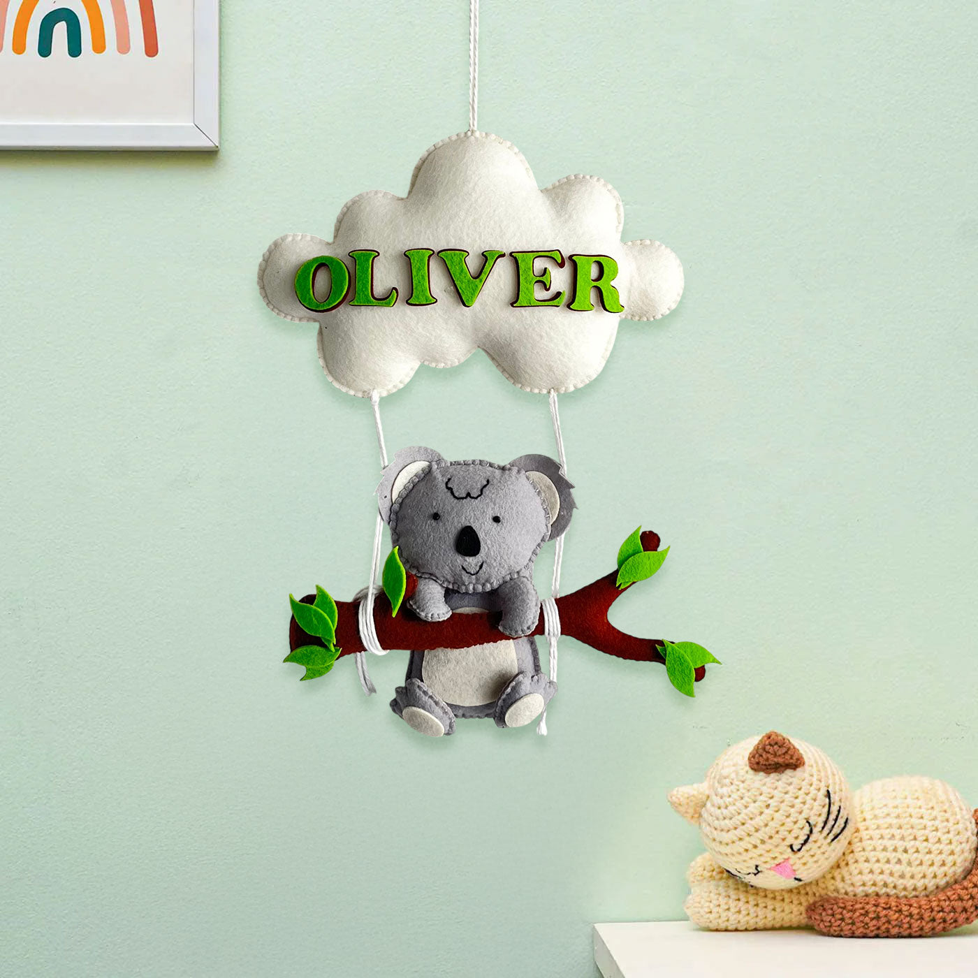 Koala's Cling Name Hanging