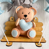 Blue Teddy On a Swing Name Hanging