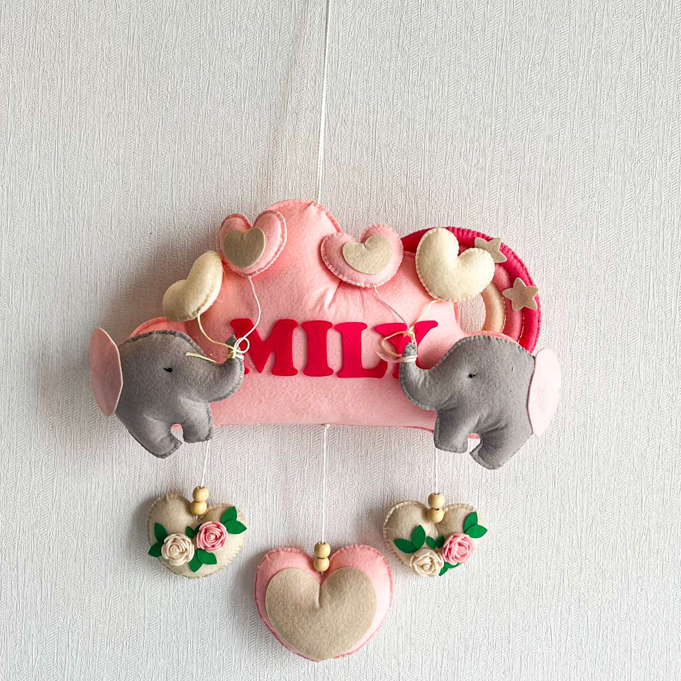 Elephant Cloudscape Name Hanging