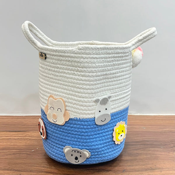 Jute Cotton Storage Basket - Animal Adventure