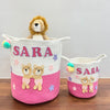 Jute Cotton Storage Basket - Bear Hugs