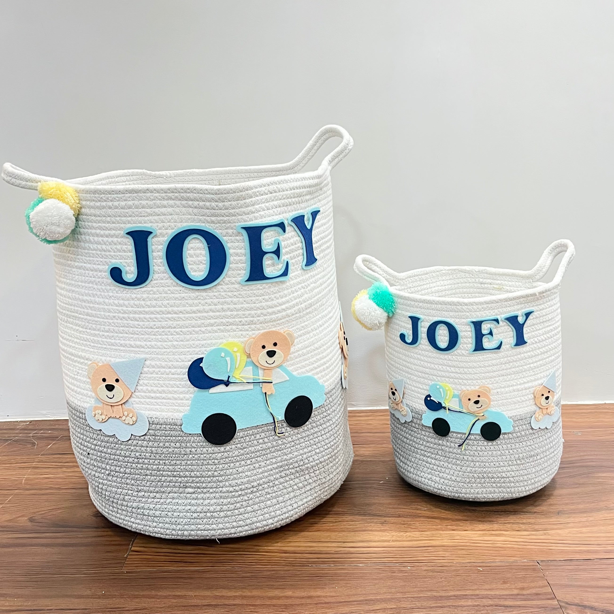 Jute Cotton Storage Basket - Bear's Joyride