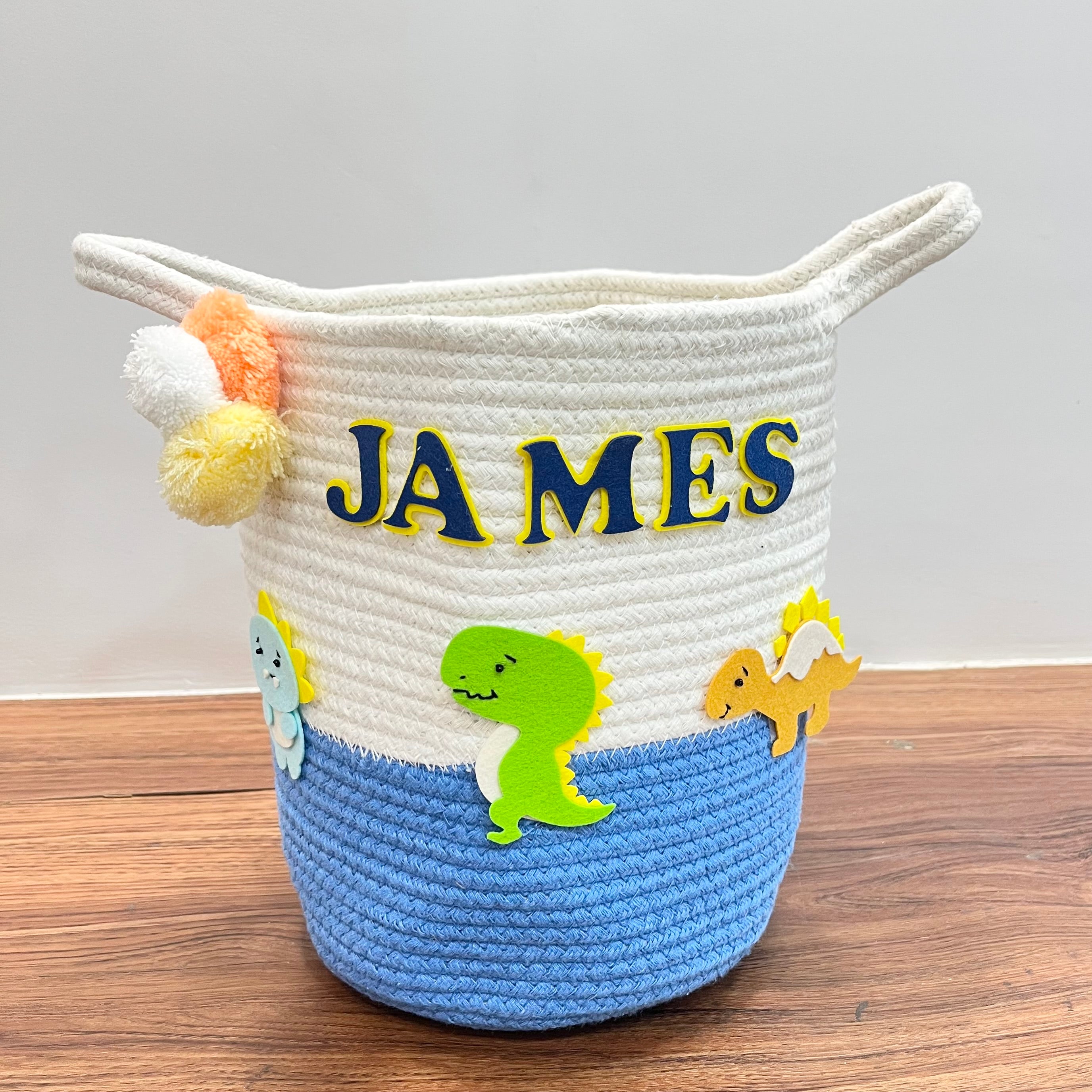 Jute Cotton Storage Basket - T-Rex Treasures