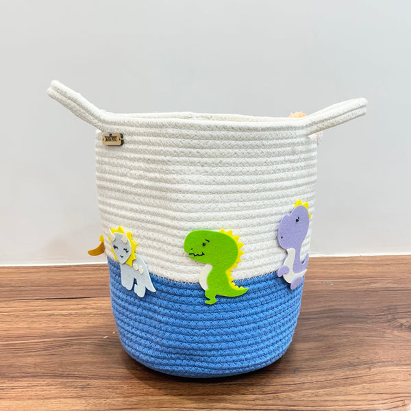 Jute Cotton Storage Basket - T-Rex Treasures