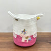 Jute Cotton Storage Basket - Magical Unicorn