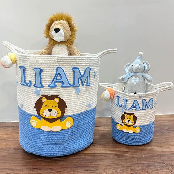 Jute Cotton Storage Basket - Cuddle Cub