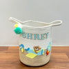 Jute Cotton Storage Basket - Skybound Teddy