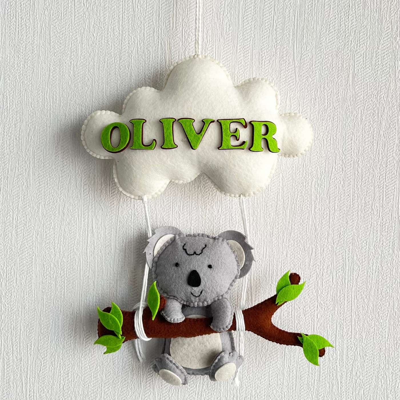 Koala's Cling Name Hanging