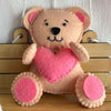 Pink Teddy On a Swing Name Hanging