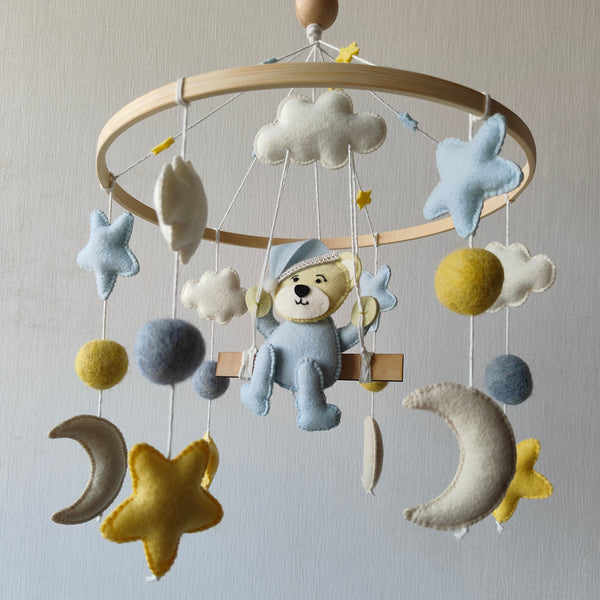 Cot Mobile - Teddy on a Swing