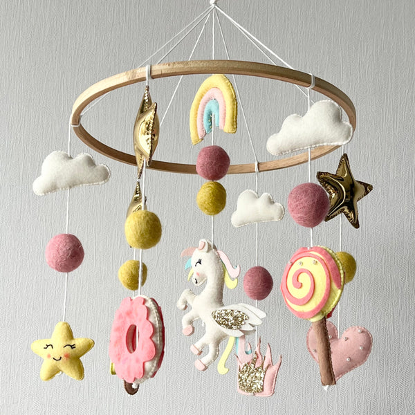 Cot Mobile - Whimsical Unicorn