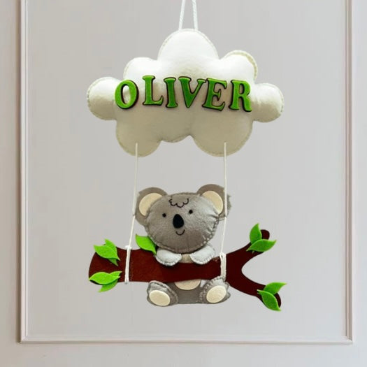 Koala's Cling Name Hanging