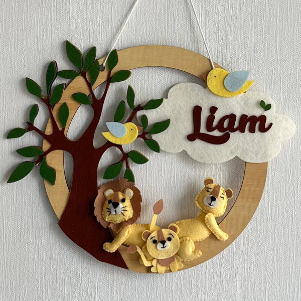 Little Lions' Den Name Hanging