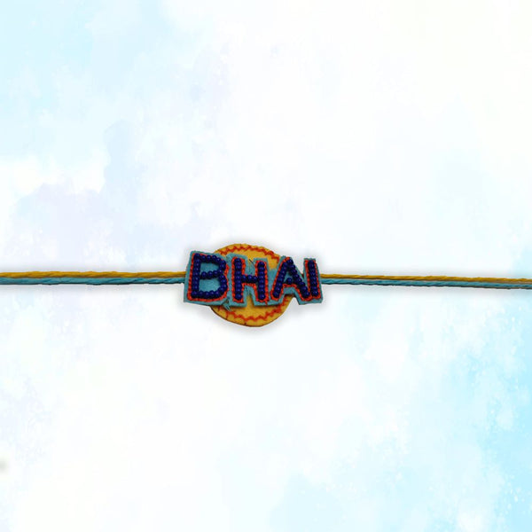 Beaded BHAI Rakhi - Blue
