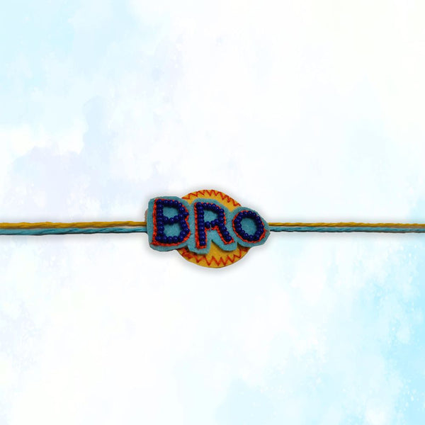 Beaded BRO Rakhi - Blue