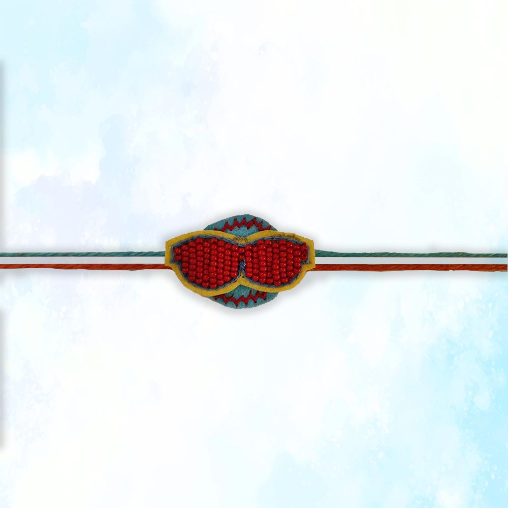 Beaded Specs Rakhi - Orange